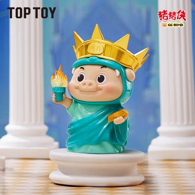 TOPTOY猪猪侠百变男神盲盒GGBOND第二弹手办潮玩生日礼物自由女神