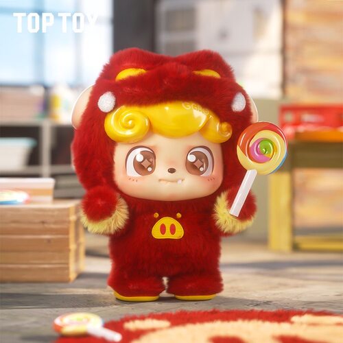 TOPTOY正品Q宝猪猪侠超萌猪队友系列毛绒挂件潮玩盲盒模玩礼物女