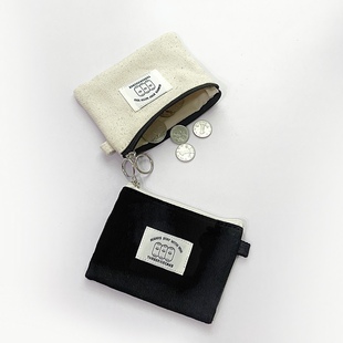 ins风 Threericecake 零钱包 原创 帆布小包包卡包 三个年糕