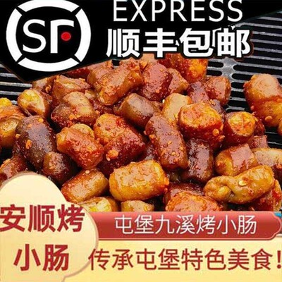 贵州特产安顺屯堡九溪烤小肠夜市烙锅炭烧烤猪粉肠商用食材半成品