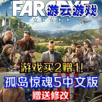 孤岛惊魂5中文版射击自由探索PC单机游戏含修改 2送1