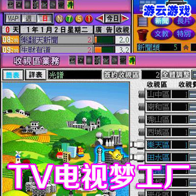 TV电视梦工厂电视台管理模拟经营怀旧pc单机游戏含攻略修改 2送1