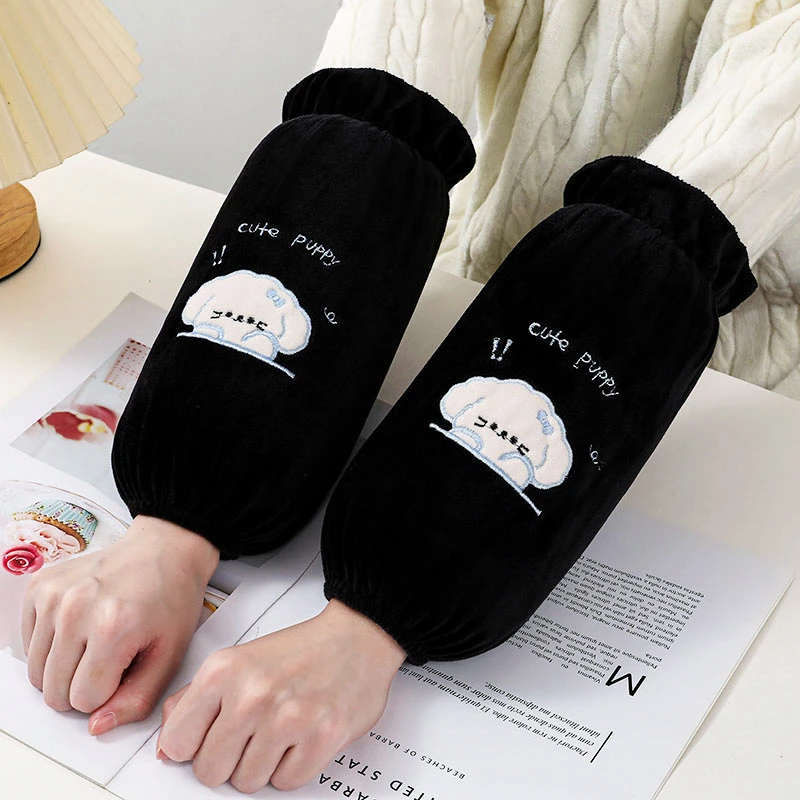 长款防污保暖护袖袖套毛绒套袖