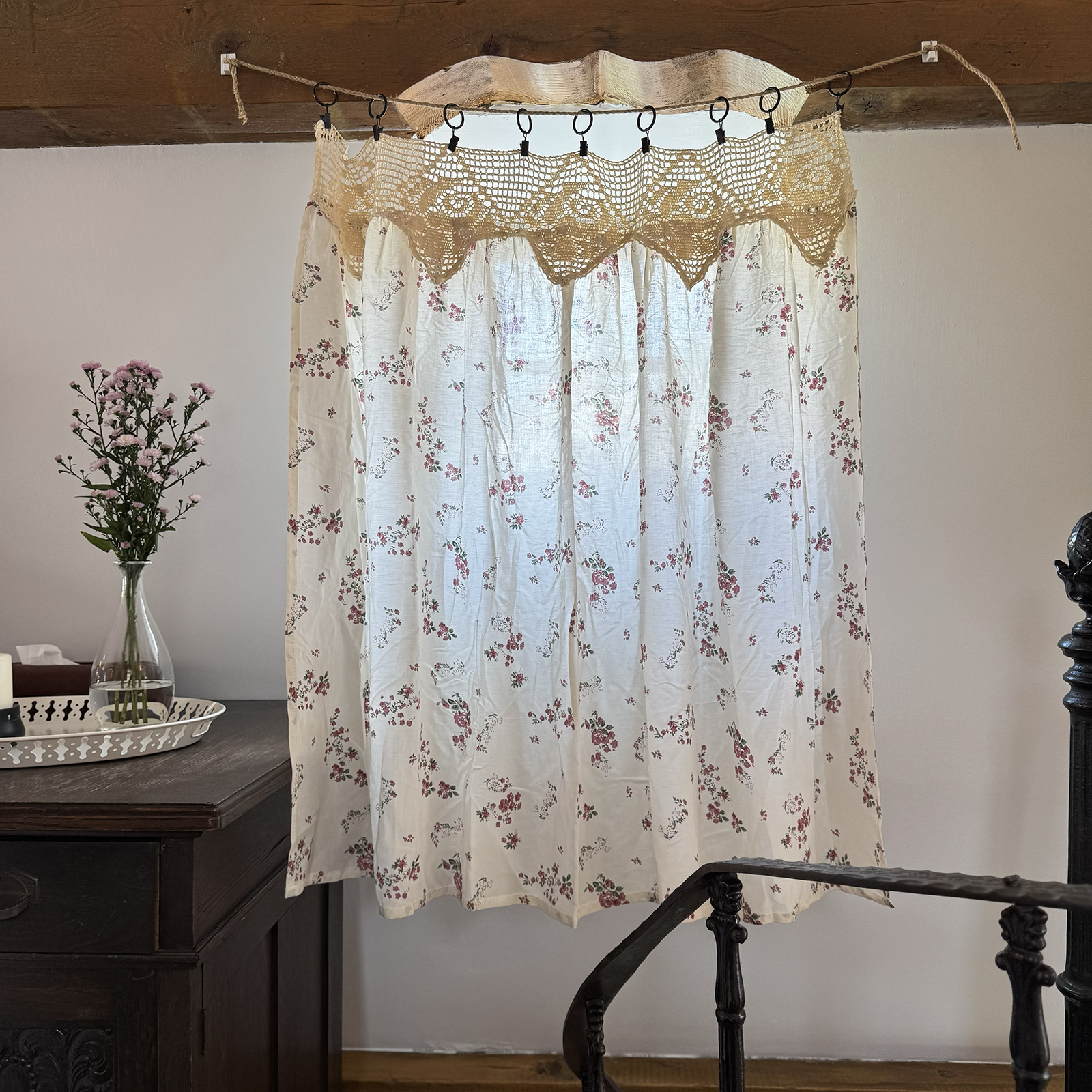 半帘咖啡帘免打孔门帘法式美式