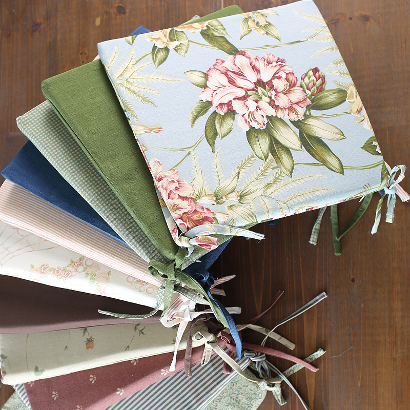 美式乡村田园餐厅纯色海绵坐垫