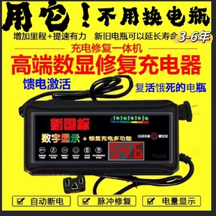 自动断电 电动车电瓶车充电器48V60V72V超威雅迪爱玛小刀智能通用