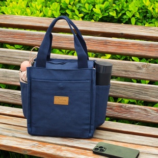 帆布手提包母婴外出宝妈手提袋妈妈包遛娃大容量女手拎袋子妈咪包