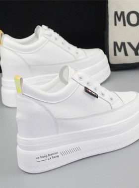 超高跟10cm内增高小白鞋女2020秋季新款百搭厚底显瘦休闲运动鞋潮