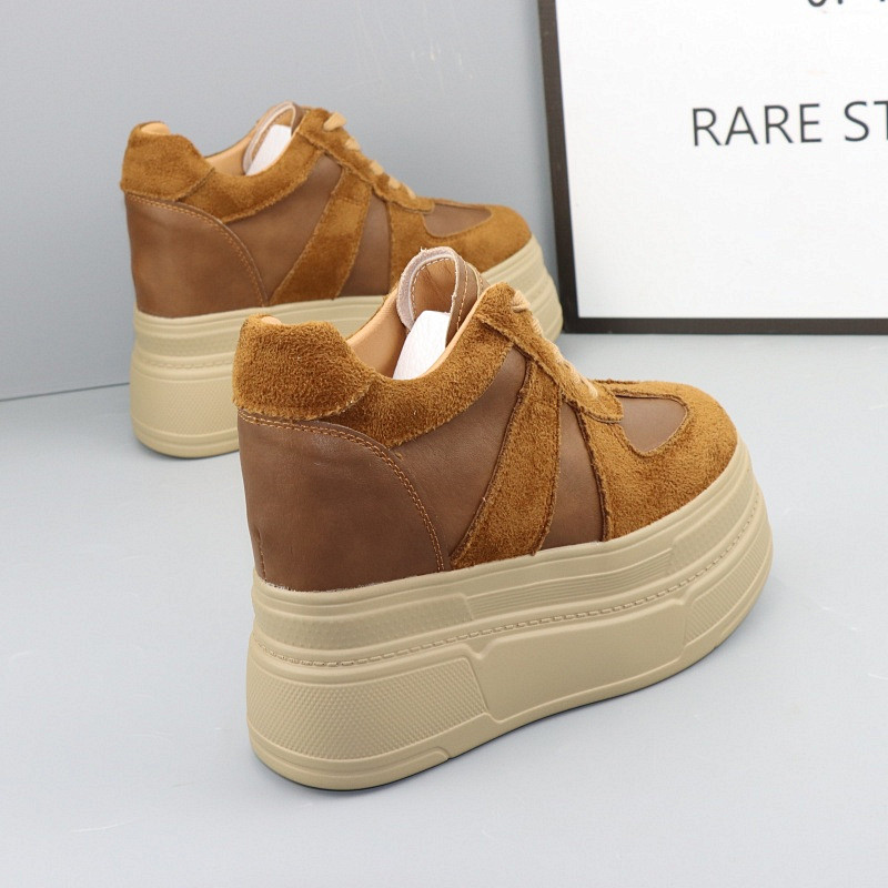 隐形增高12CM厚底德训鞋休闲板鞋