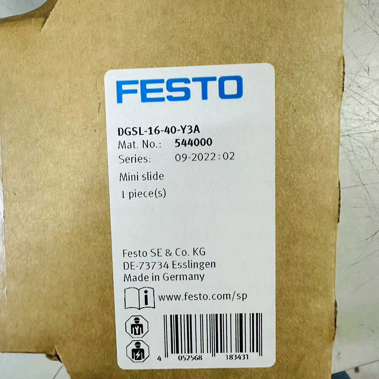 FESTO气缸DGSL-16-40-Y3A，定货号54400