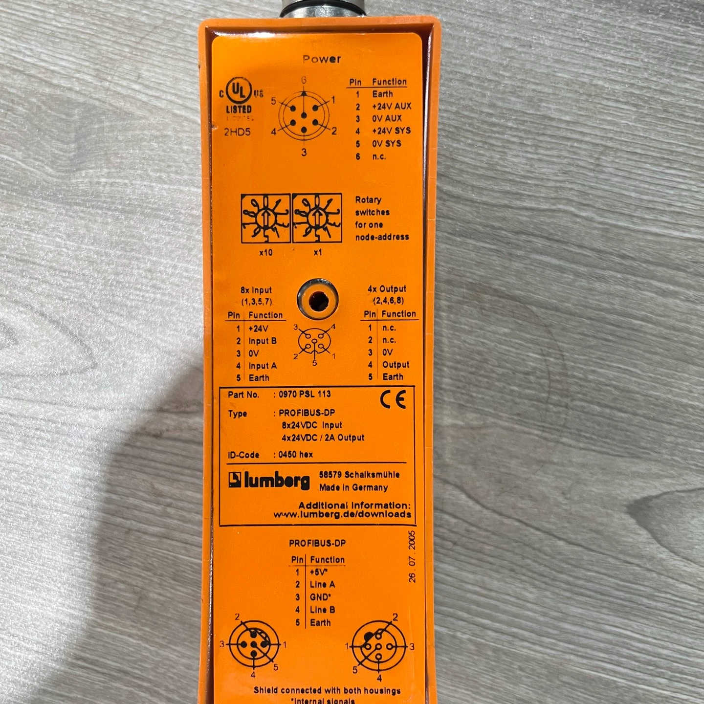 德国原装Lumberg隆堡PROFIBUS-DP模块，型号0