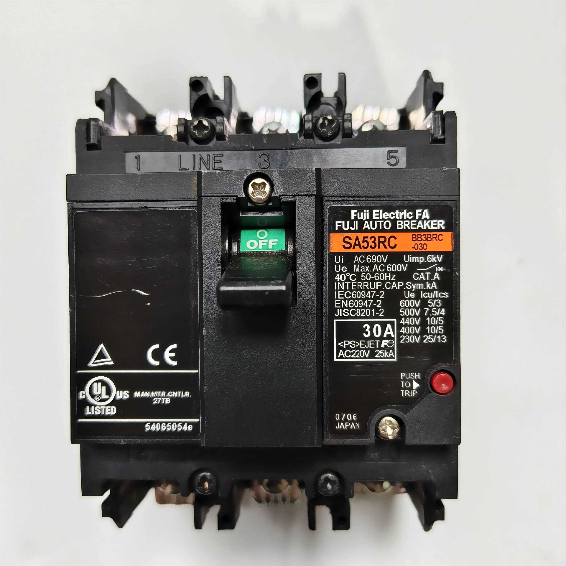 FUJI日本富士进口拆机二手漏电保护器SA53RC