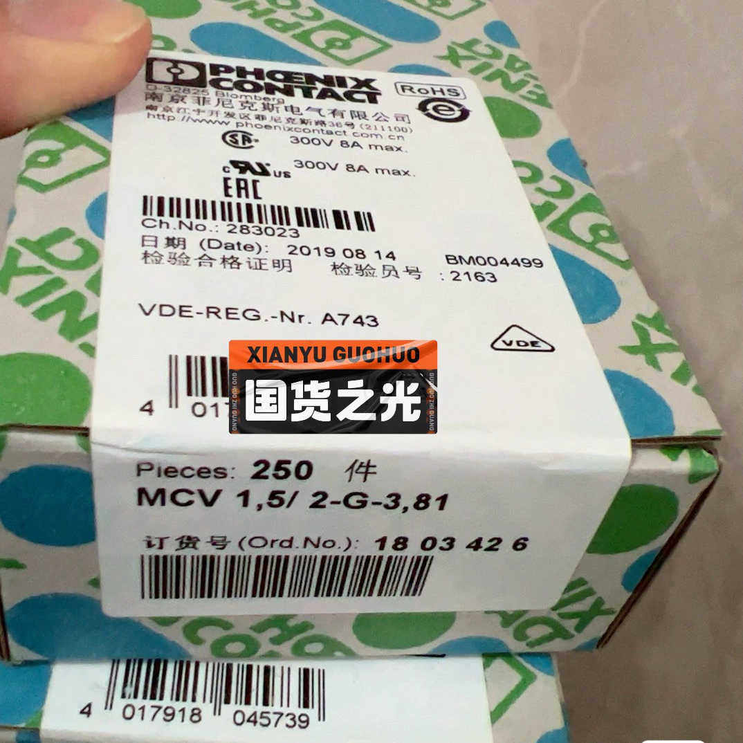 1803426菲尼克斯MCV 1,5/ 2-G-3,81 -