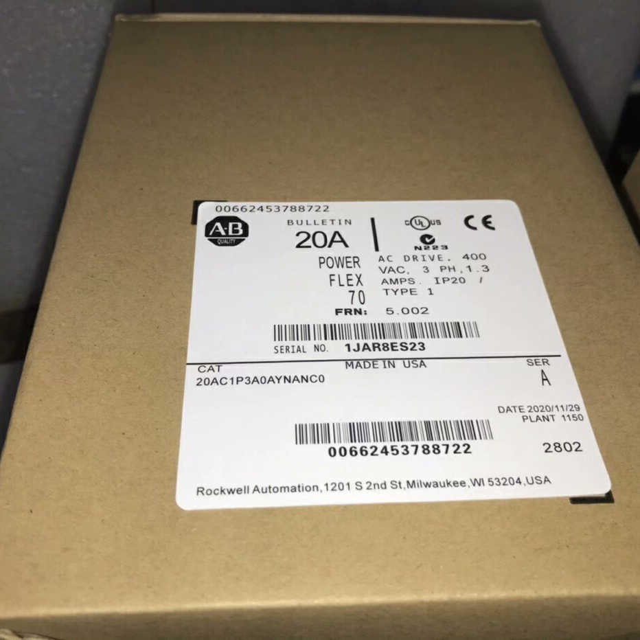 AB变频器 20AC1P3 c2p1 c5p0 c8p7 e