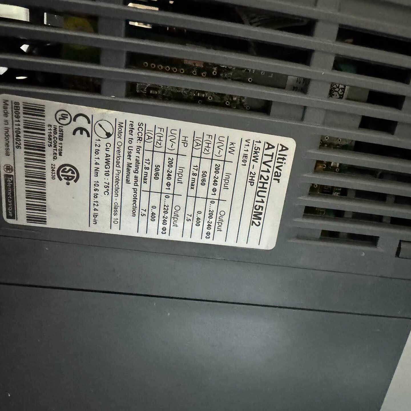 变频器 ATV12HU15M2 220V 1.5KW