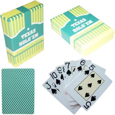 德州大字texas hold'em塑料pvc扑克厂家现货供应磨砂质感