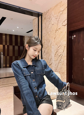 【现货】celi牛仔外套女短款修身休闲上衣简约设计师品牌牛仔面料
