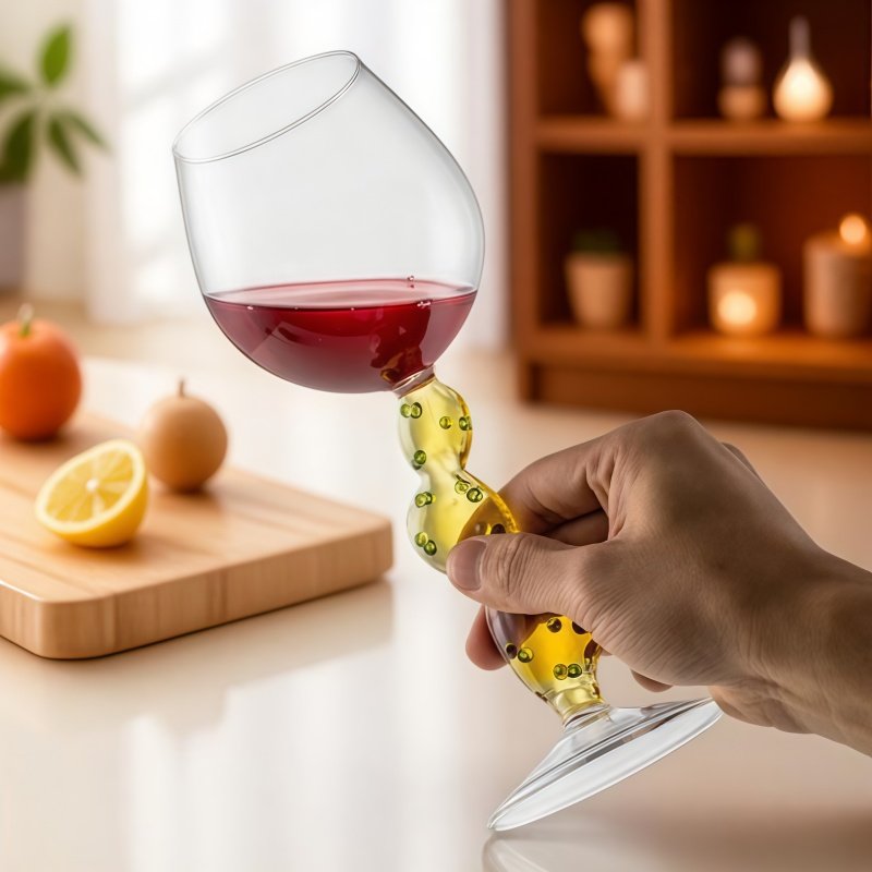 ICHENDORF意大利日本进口红酒杯创意仿生沙漠仙人掌葡萄酒高脚杯