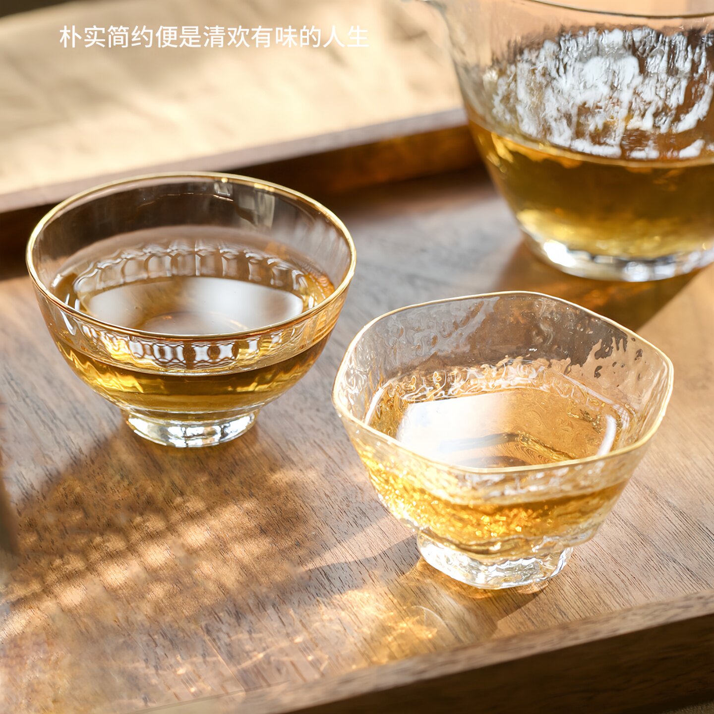日本进口东洋佐佐木金边玻璃杯子手工无铅玻璃耐热茶杯高档清酒杯