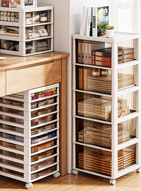 桌面收纳盒抽屉式办公室桌下可移动多层储物柜学生宿舍A4整理柜子