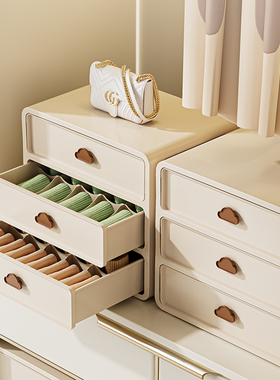 内衣收纳盒抽屉式放内裤袜子三合一整理箱柜家用贴身衣物分格神器