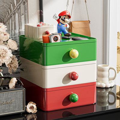 多巴胺桌面抽屉式收纳盒