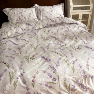 芦荟棉化纤铃兰花四件套床被套枕套-床单4件套