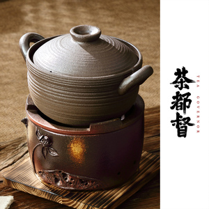 老式纯陶土砂锅无釉围炉炖锅炭炉