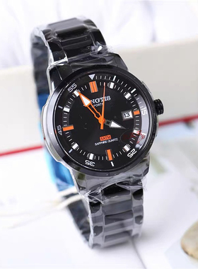 正品精铁时手表男士石英表运动潮流简约腕表防水时尚夜光6036