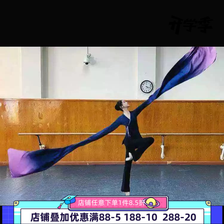 北舞同款身韵巡礼袖舞蹁跹水袖服装表演演出集训练功服翩袖甩袖舞