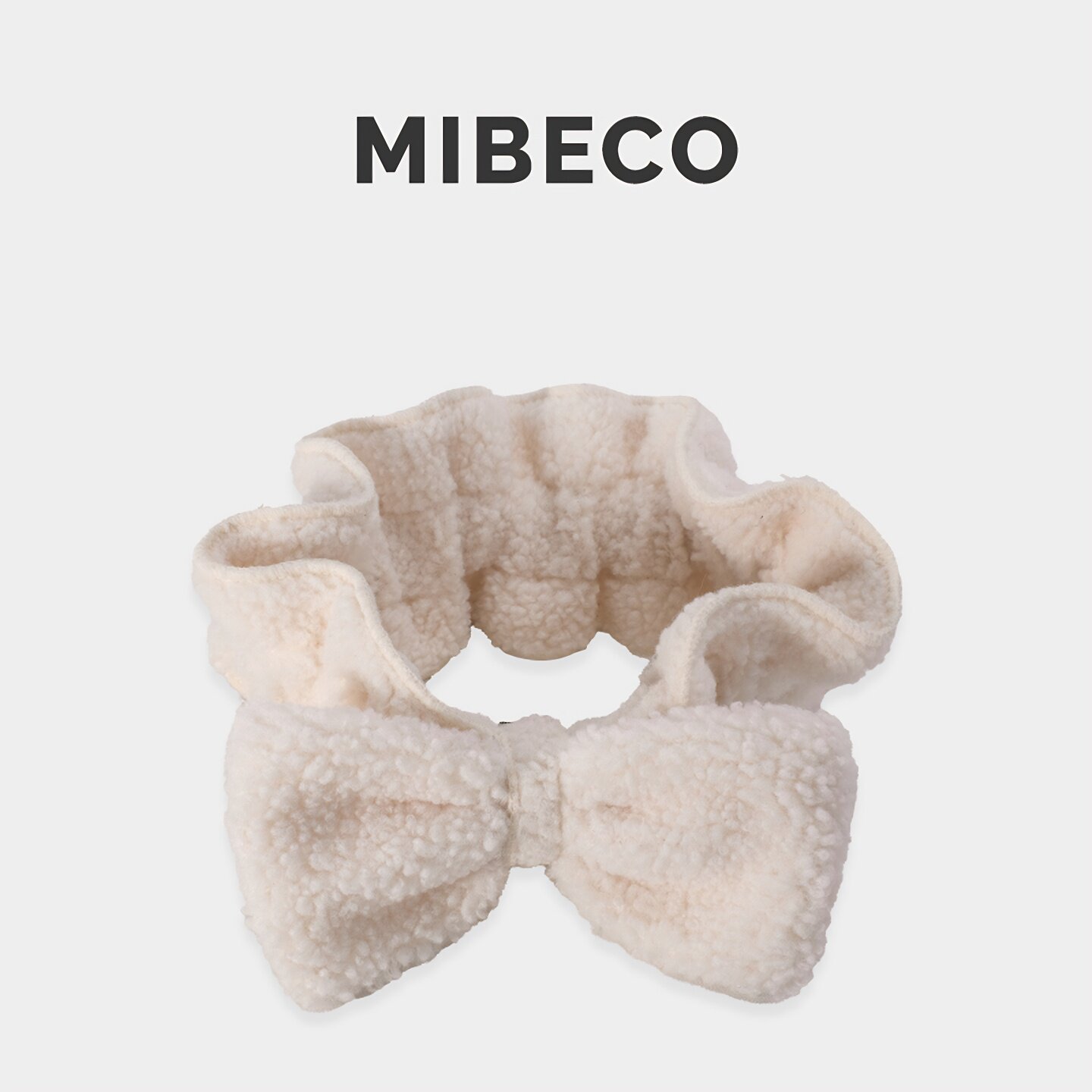 Mibeco洗漱束发带女2026新款超大蝴蝶结头巾洗脸发箍可爱白色发饰