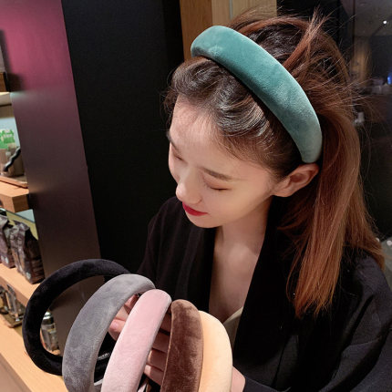 复古发卡海绵发箍女韩国小香风增高头颅发箍女士新款丝绒头箍夏季