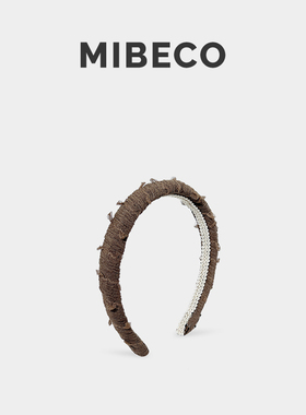 Mibeco假日狂想黑色优雅气质发箍小众复古布艺缠绕头饰显脸小头箍