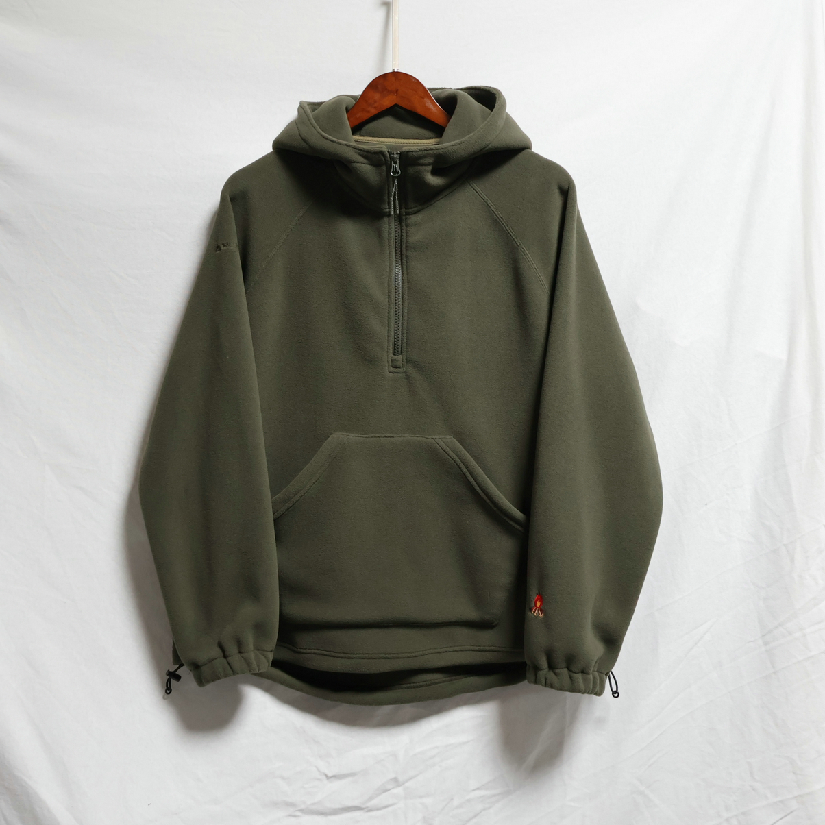 冬款polartec200轻质抓绒保暖内外兼顾摇粒绒 男士半拉链连帽卫衣