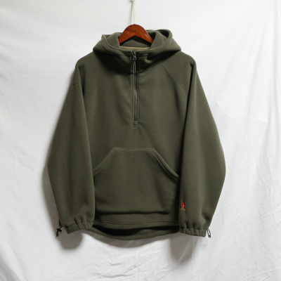 冬款polartec200轻质抓绒保暖内外兼顾摇粒绒 男士半拉链连帽卫衣