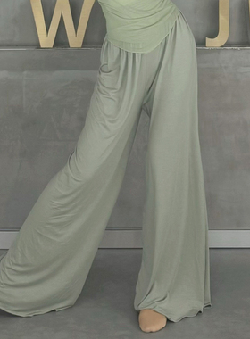 舞蹈裤女练功古典舞服装直筒阔腿裤高腰垂感现代舞裤子宽松练舞裤