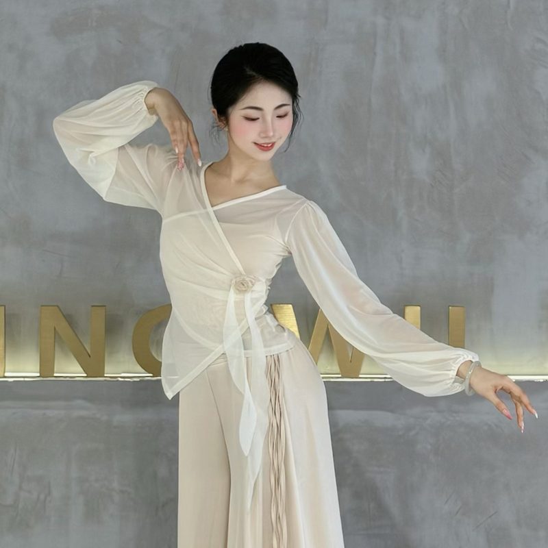 衣霓子古典舞花朵纱衣仙气飘飘