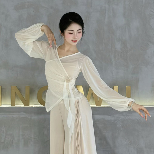 衣霓子古典舞花朵纱衣仙气飘飘