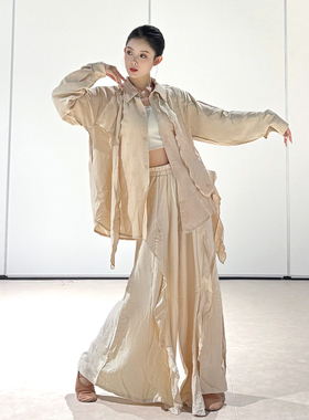 现代舞练功服一整套2025新款古典舞服装冬衬衫舞蹈服中国舞阔腿裤