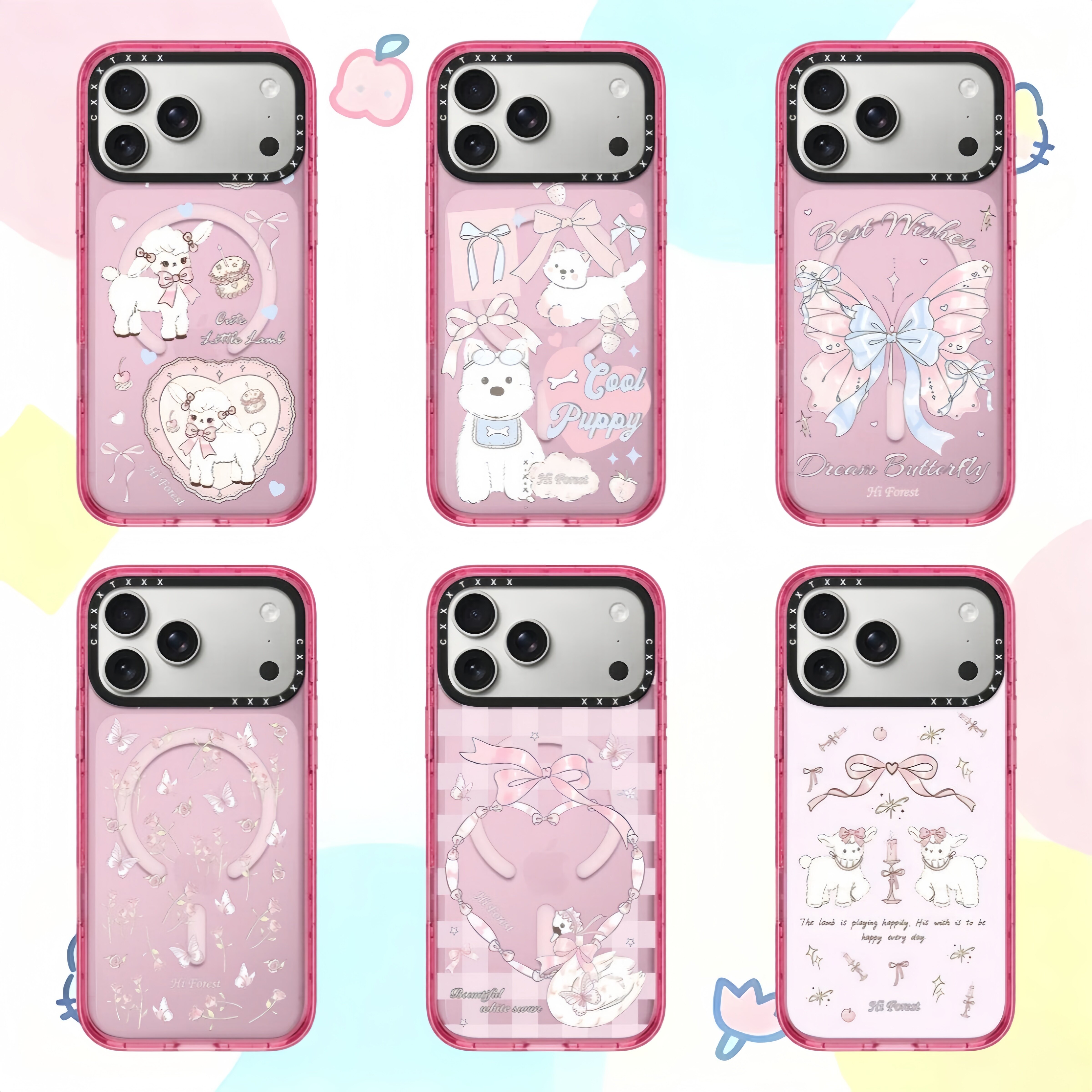【香港】粉红泡泡森林早报第三弹Hi Forest苹果17Promax适用于iPhone16Promax壳15pro卡通14Pro可爱13/12防摔