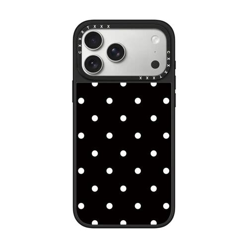 【韩国】黑底满印白波点苹果17Promax适用于iPhone16Promax手机壳15pro可爱卡通14Pro明星同款13防摔磁吸壳