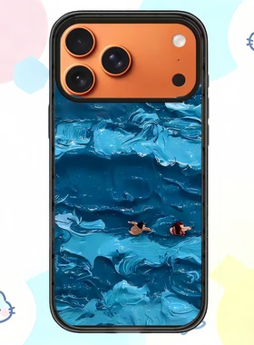 【韩国】CASE新款蓝色海浪图适用苹果17/16promax手机壳iphone15plus保护套14/13pro防摔12磁吸Magsafe11情侣
