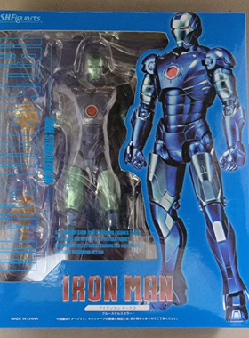 现货 国产 SHF蓝色 钢铁侠  MK3 会场限定 可动玩具手办模型摆件