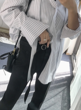 ZHANG HEIHEI*张黑黑 年度NO.1裤型 cel?in微喇开叉长裤