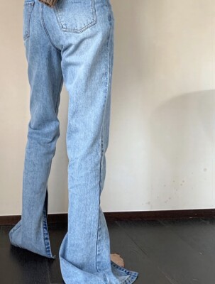 又一条版型再次在线中高腰蓝开叉