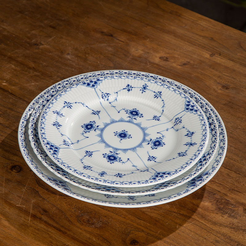 菜盘唐草手绘陶瓷平边餐盘