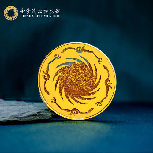金沙博物馆文创成都纪念品热销款礼物流沙太阳神鸟立体金属冰箱贴