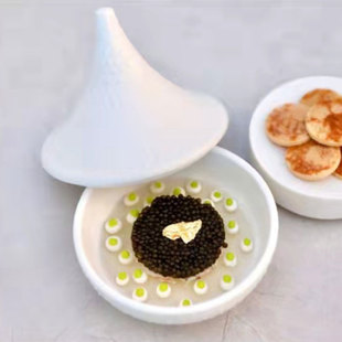 法餐创意分子料理位上陶瓷餐具餐厅商用个性珍珠塔碟私人会所盘子