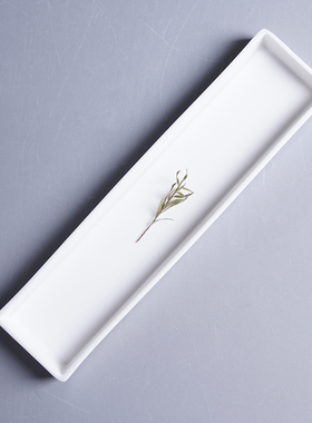 餐厅创意菜个性长条点心碟子西餐位上凉菜摆盘条形盘分子料理盘子