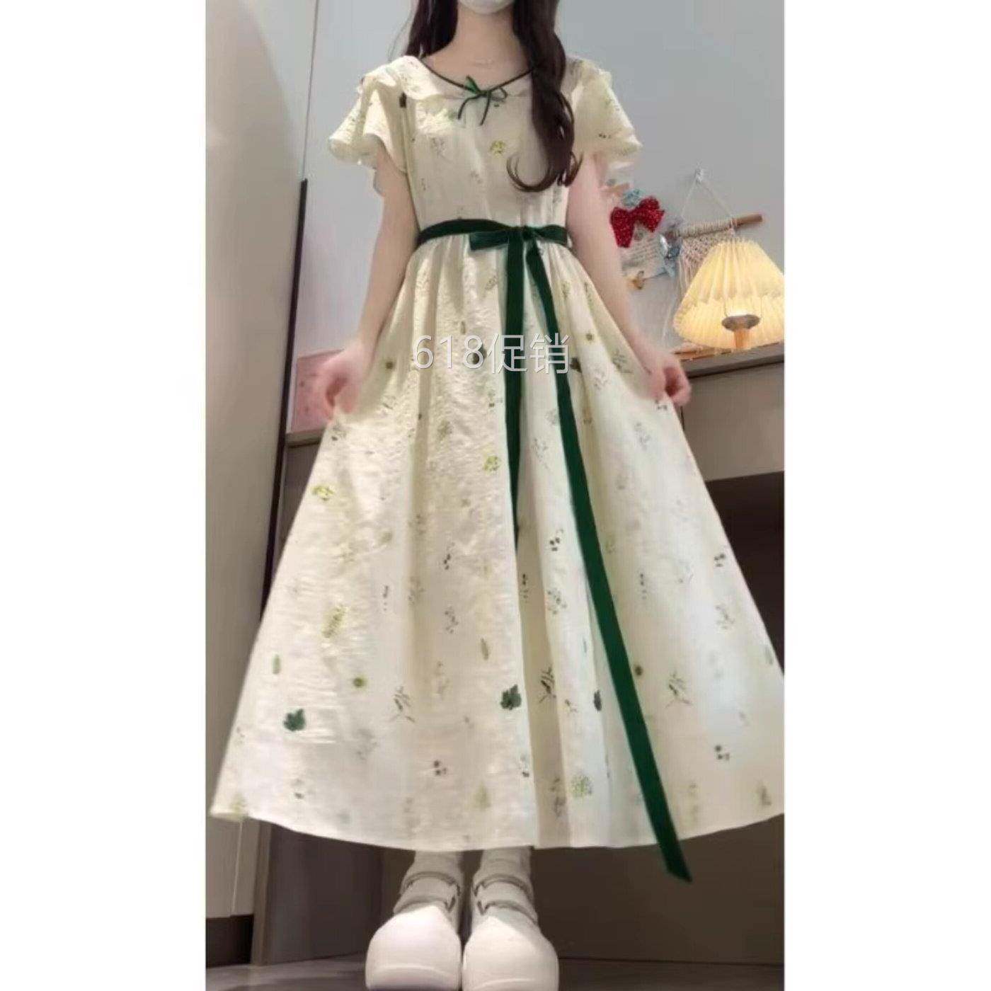 13少女孩碎花裙夏季12岁女大童娃娃领连衣裙15初中学生奶甜长裙子